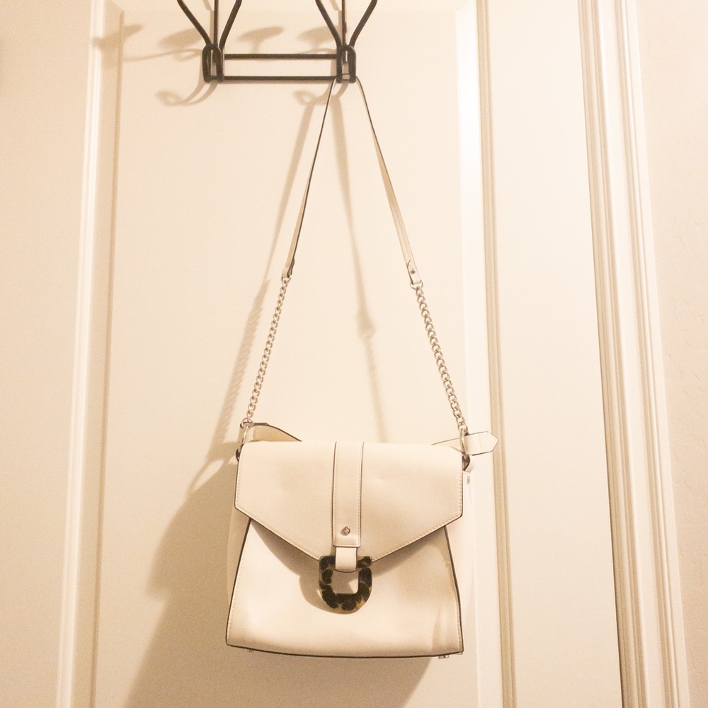 Zara White Crossbody Faux Leather Purse